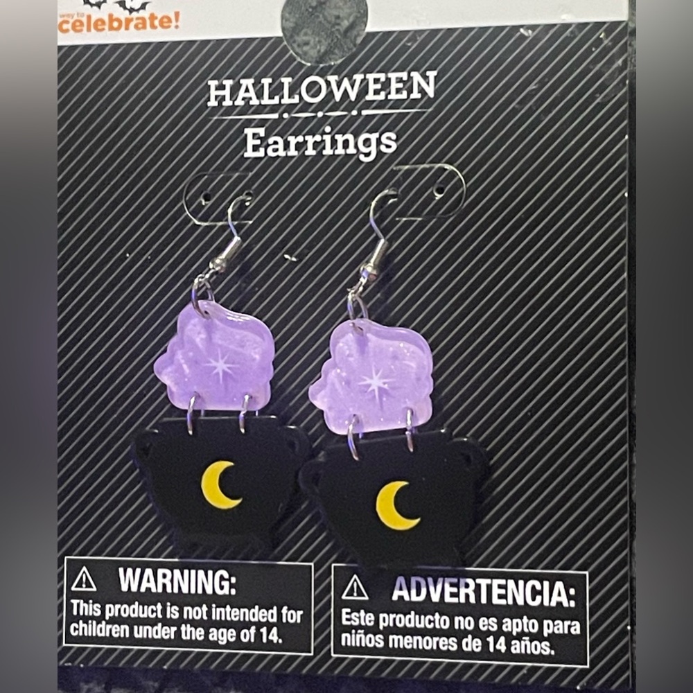🔴 3/$12 Halloween Cute Cauldron Earrings! NWT!